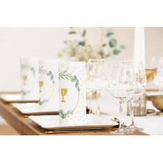 Romantické svatební ubrousky Eukalyptus srdíčko, 40x40cm, netkaná textilie 2