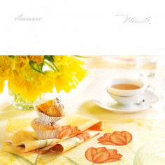 Šerpa na stůl z netkané textilie Sally, květinová, 40cm x 24m, Mank 2