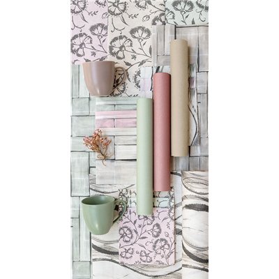 Pastelový běhoun na stůl Tonja, 0,4x24m, netkaná textilie, antik rosé