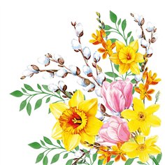 Jarní květované ubrousky Antje