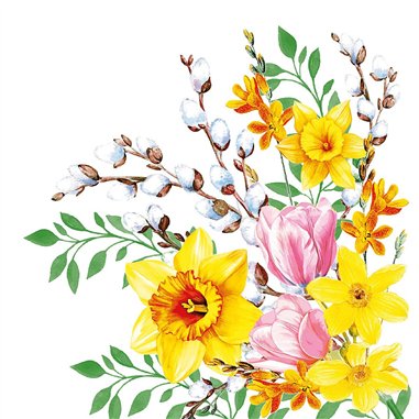 Jarní květované ubrousky Antje