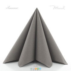 Béžovo-šedé ubrousky z netkané textilie, 40x40cm