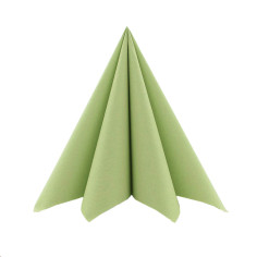 Olivovo zelené ubrousky z netkané textilie, 40x40cm