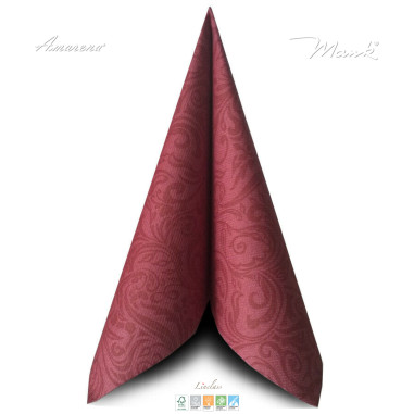 Slavnostní ubrousky z netkané textilie Lias, 40cmx40cm, bordová