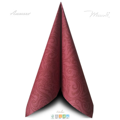 Slavnostní ubrousky z netkané textilie Lias, 40cmx40cm, bordová