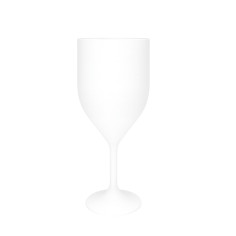 Nerozbitný plastový pohár na víno, 300ml, bílý