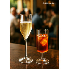 Plastové sklenice na sekt, prosecco, 110ml, transparentní 2
