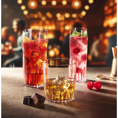 Nerozbitné plastové sklenice Torino na long drinky, 230ml