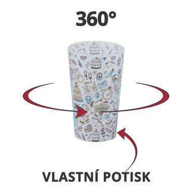 Nerozbitné plastové sklenice s vlastním potiskem, 180ml