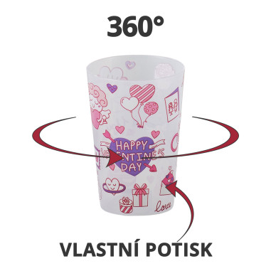 Nerozbitné plastové sklenice s vlastním potiskem, 280ml