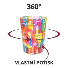 Nerozbitné plastové sklenice s vlastním potiskem, 330ml