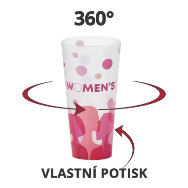 Nerozbitné plastové sklenice s vlastním potiskem, 500ml