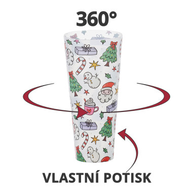Nerozbitné plastové sklenice s vlastním potiskem, 600 ml
