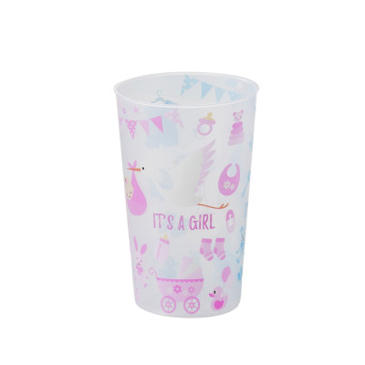 Nerozbitné plastové sklenice s vlastním potiskem, 600 ml, širší