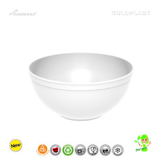 Plastová nerozbitná mísa Ø20cm, objem 2l, bílá
