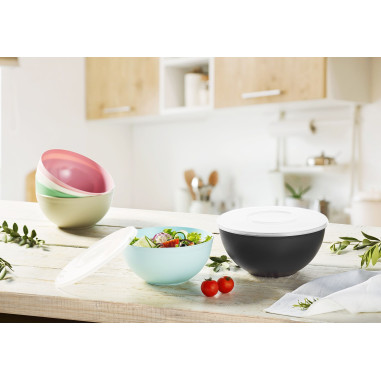 Plastová víčka na nerozbitné plastové misky o objemu 3,35l