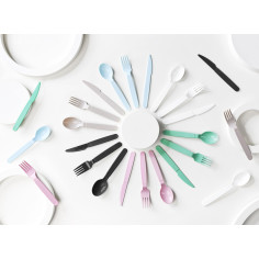 Plastový nožík, 18,5 cm, nerozbitný, bílý, 6 ks 2