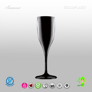Nerozbitné plastové sklenice na sekt, prosecco...