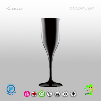 Nerozbitné plastové sklenice na sekt, prosecco s vlastním potiskem,150ml