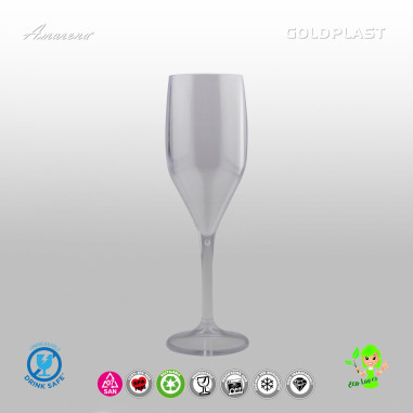 Nerozbitné plastové sklenice na sekt, prosecco...