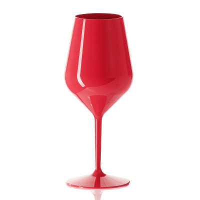 Nerozbitné plastové sklenice na víno s vlastním potiskem, 470ml