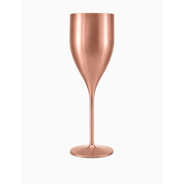 Nerozbitné sklenice Verona na sekt, prosecco 180ml, pink-gold