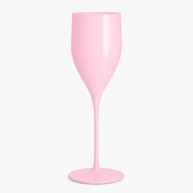 Nerozbitné sklenice Verona na sekt, prosecco 180ml, baby pink